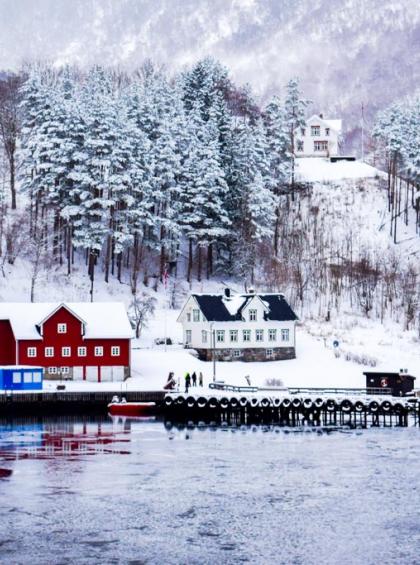Les fjords norvégiens en hiver